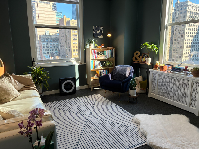 therapy office warm light